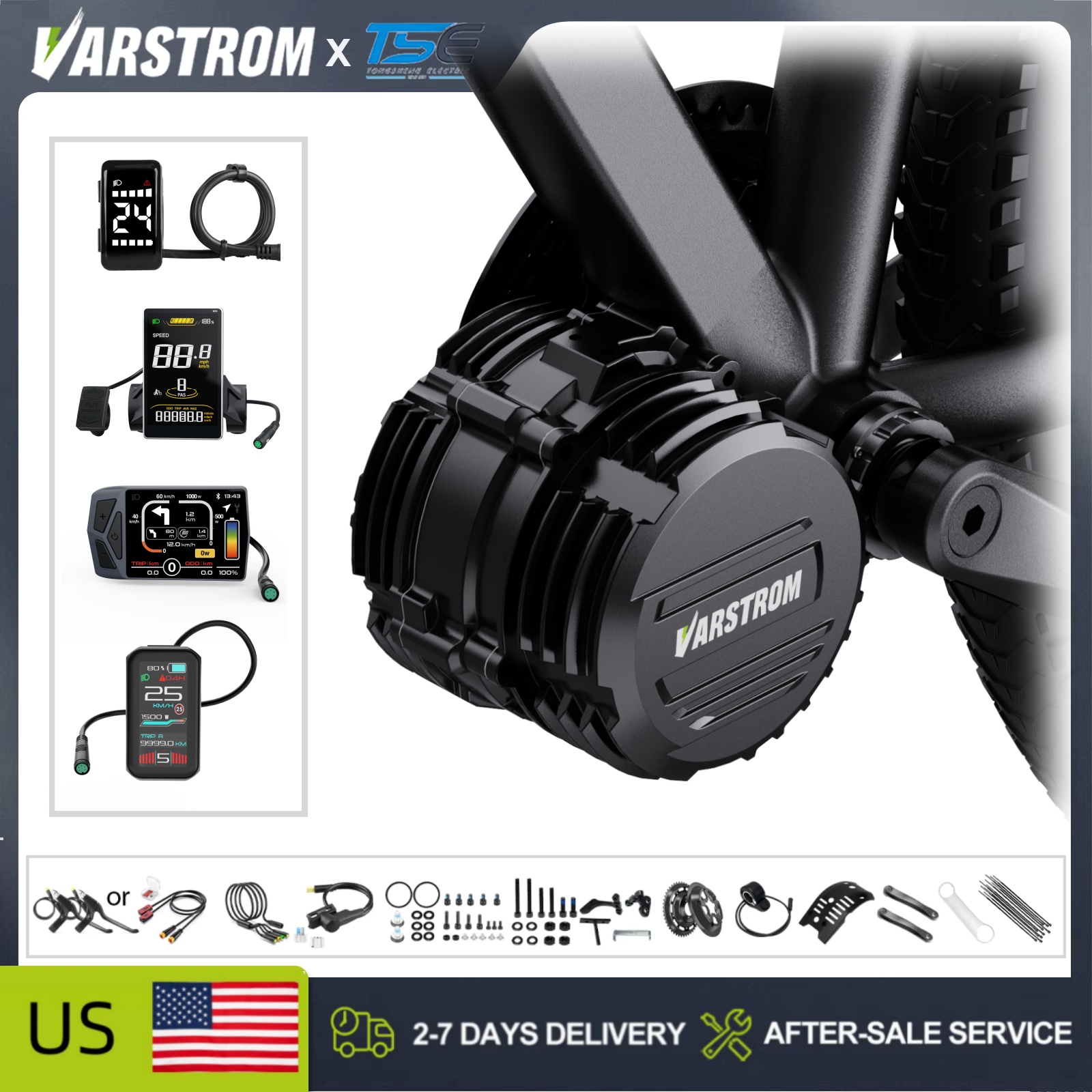 [USA Stock ] Tongsheng TSDZ16  - Side Hung Mid Drive Motor Kit recension och pris